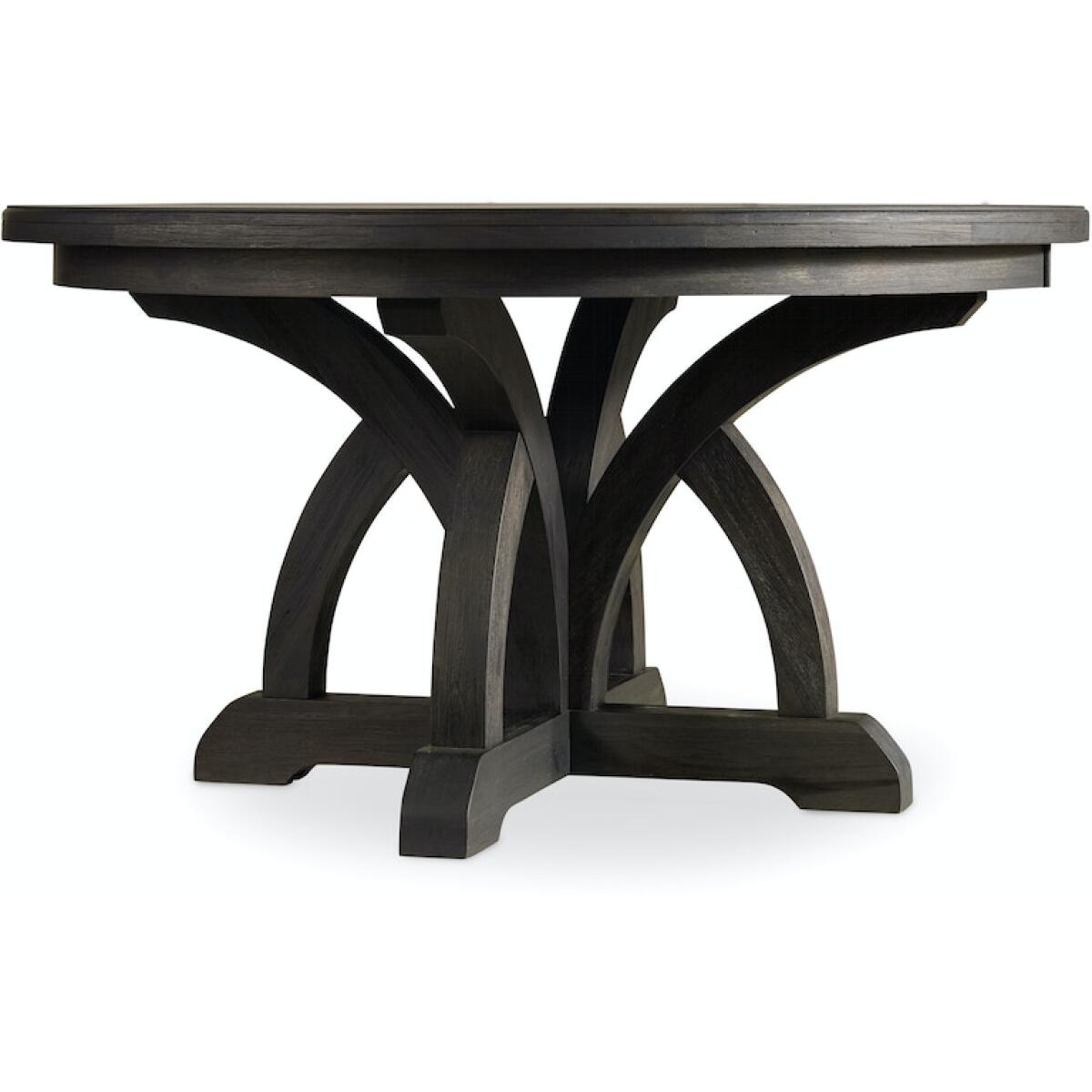 Corsica Dark Round Dining Table w/1-18in Leaf Corsica Dark Round Dining Table w/1-18in Leaf - Image 1