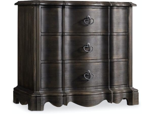 Corsica Dark Three Drawer Nightstand Nightstands Hooker Furniture