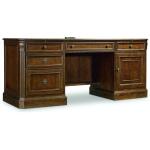 Home Office Telluride 76” Executive Desk w/Leather Panels Desks Black 11