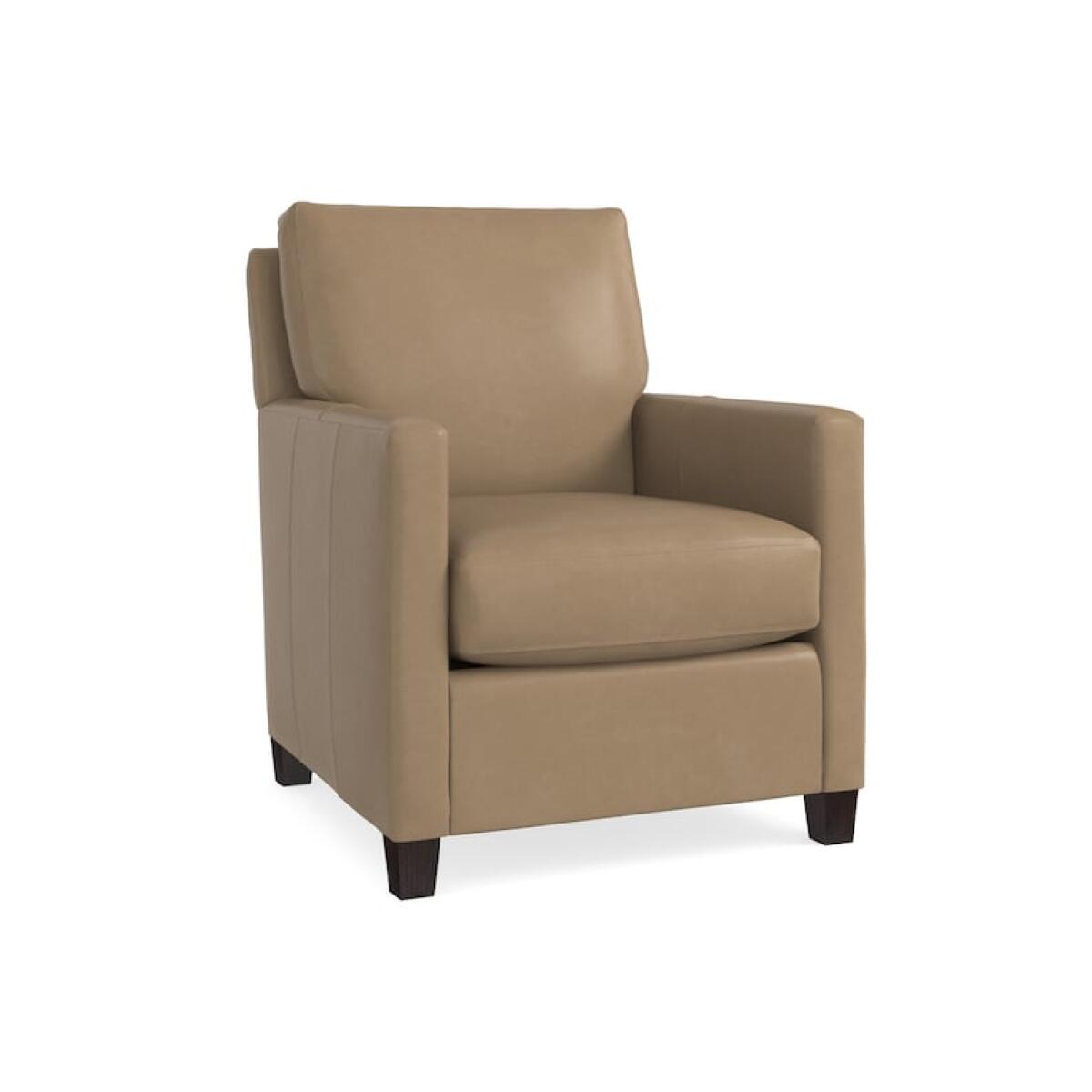 Trent Leather Accent Chair Chairs Bassett Furniture 2