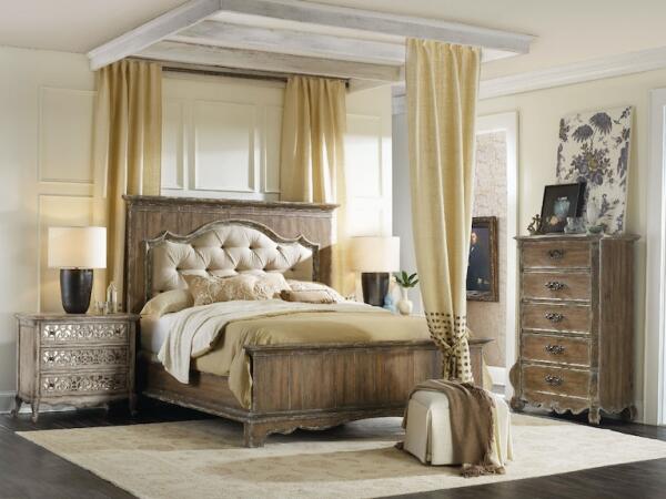 Chatelet Queen Upholstered Mantle Panel Bed - Image 2