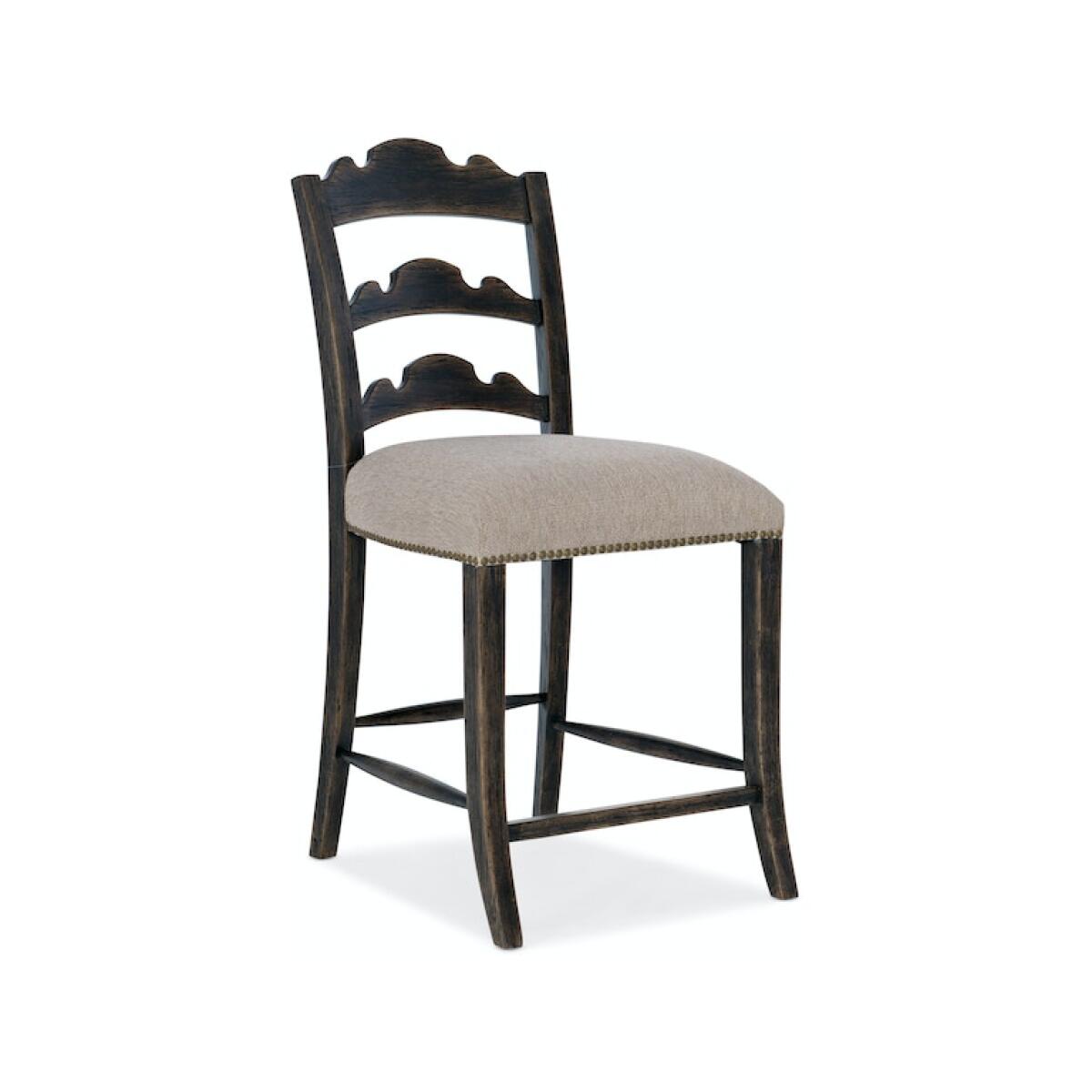 La Grange Twin Sisters Ladderback Counter Stool Barstools Hooker Furniture 4