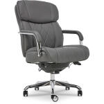 Sutherland Quilted Leather Office Chair, Moon Rock Grey - Image 2