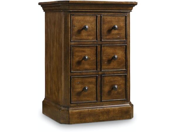 Archivist Three-Drawer Telephone Table Nightstands Hooker Furniture