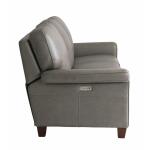 Club Level Dixon Power Motion Sofa in Granite Leather - Image 5
