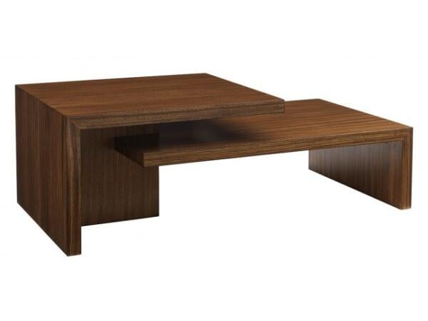 Lexington Kitano Cascade Rectangular Cocktail Table in Taupe Cocktail & Coffee Tables Lexington