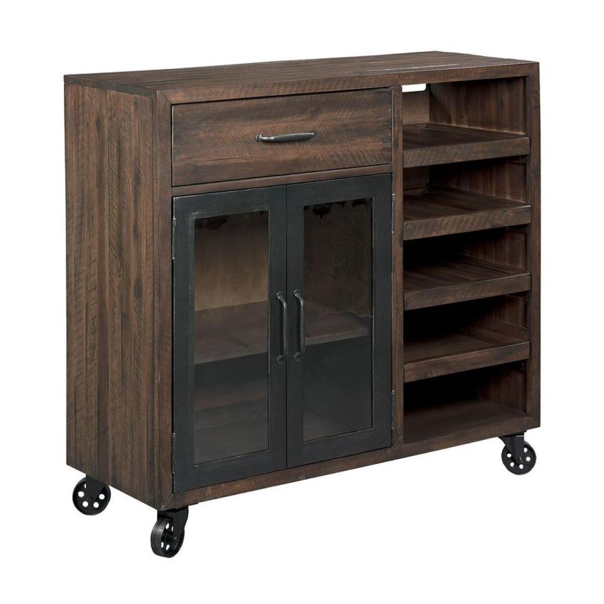 Hidden Treasures Brown Bar Trolley Bar Furniture Hammary Hidden Treasures Brown Bar Trolley Bar Furniture Hammary