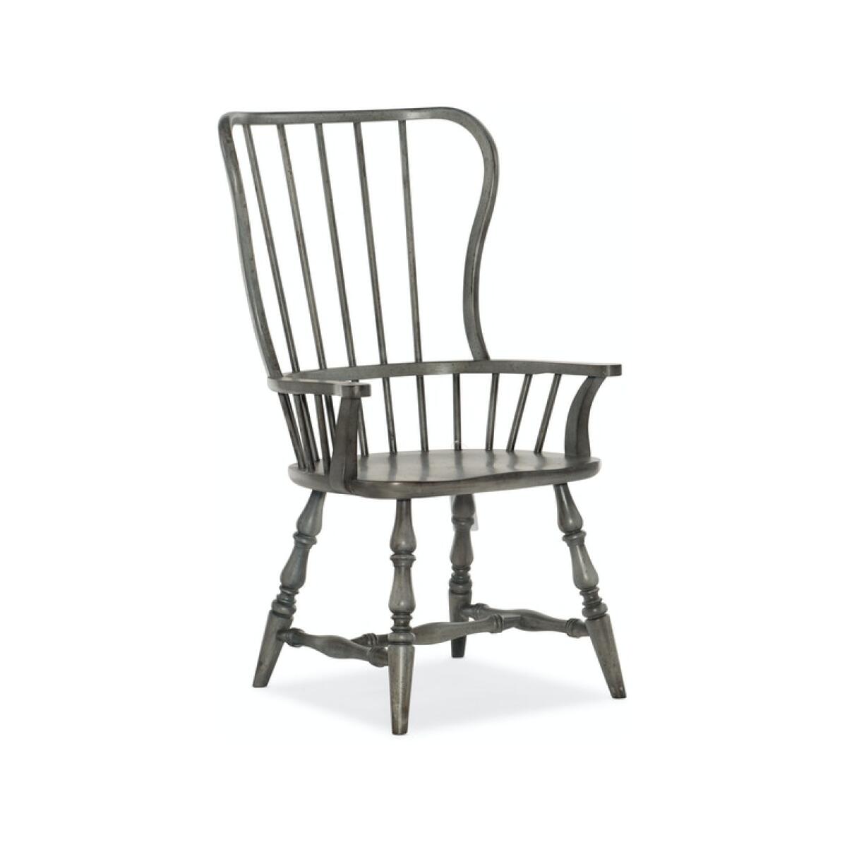 Ciao Bella Spindle Back Arm Chair in Speckled Grey Ciao Bella Spindle Back Arm Chair in Speckled Grey - Image 1