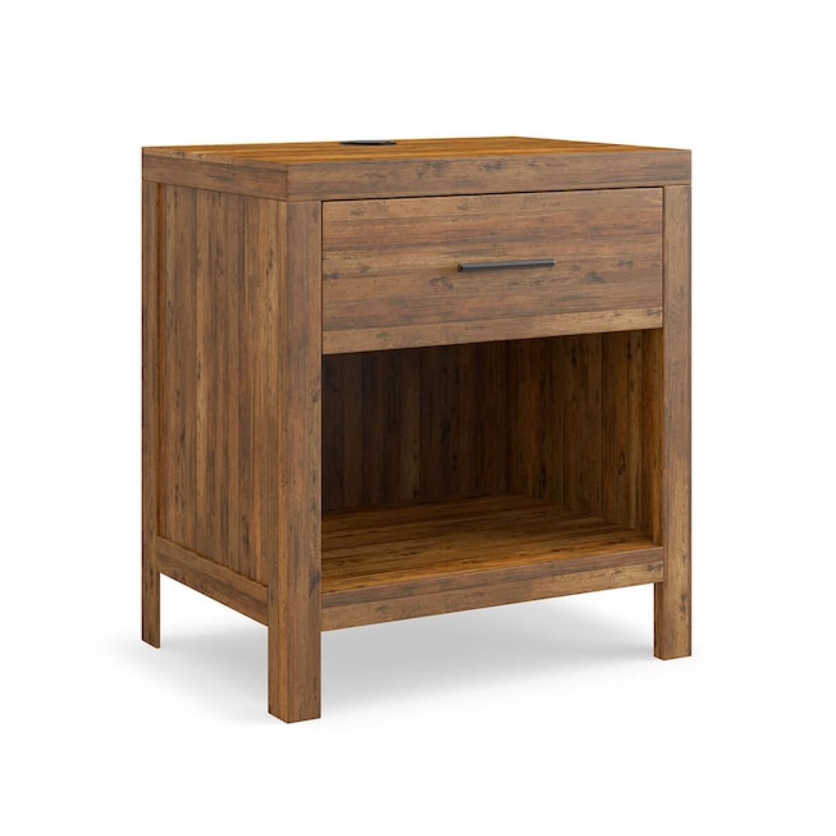 Benchmade Midtown Maple Bedside Table W/Charger Nightstands Bassett Furniture Benchmade Midtown Maple Bedside Table W/Charger Nightstands Bassett Furniture