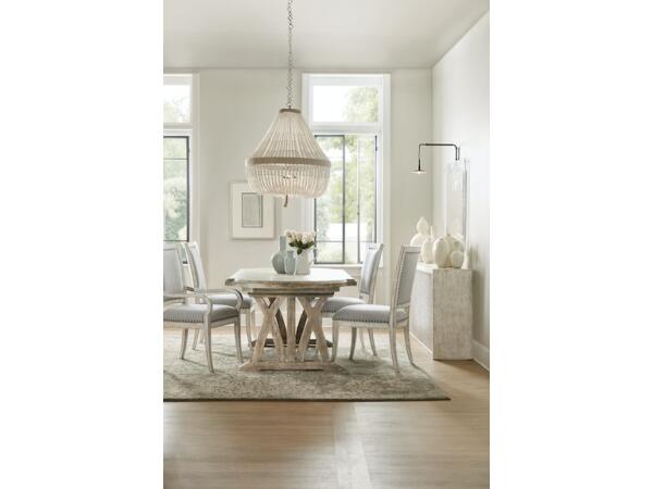 Boheme Colibri 88in Trestle Dining Table w/1-20in Leaf Dining Tables Hooker Furniture 11