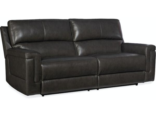 Gable Leather Sofa with Power Headrest Sofas Hooker Furniture
