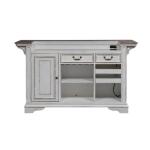 Magnolia Manor Hutch & Buffet Dining Storage Antique White & Weathered Bark 19