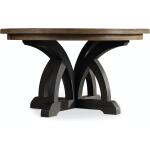 Corsica Dark Round Dining Table (Dark Base/Light Top)