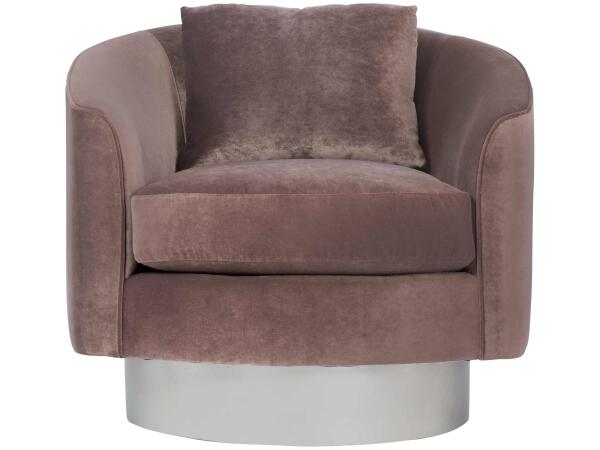 Camino Silver Leaf Swivel Chair Chairs Bernhardt