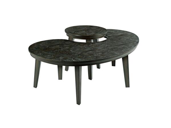 Hidden Treasures Black Kidney Nesting Tables Cocktail & Coffee Tables Hammary