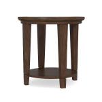 Lewiston Glass Top Round Lamp Table