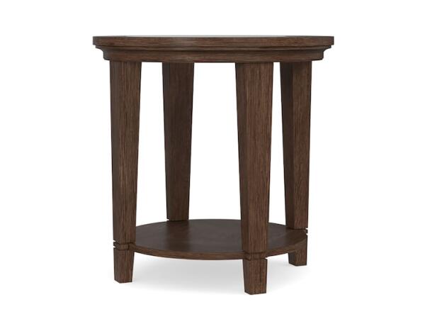 Lewiston Glass Top Round Lamp Table End tables Bassett Furniture