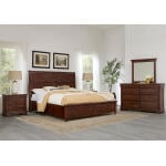 Vista Sleigh Storage King Bed Warm Cherry - Image 4