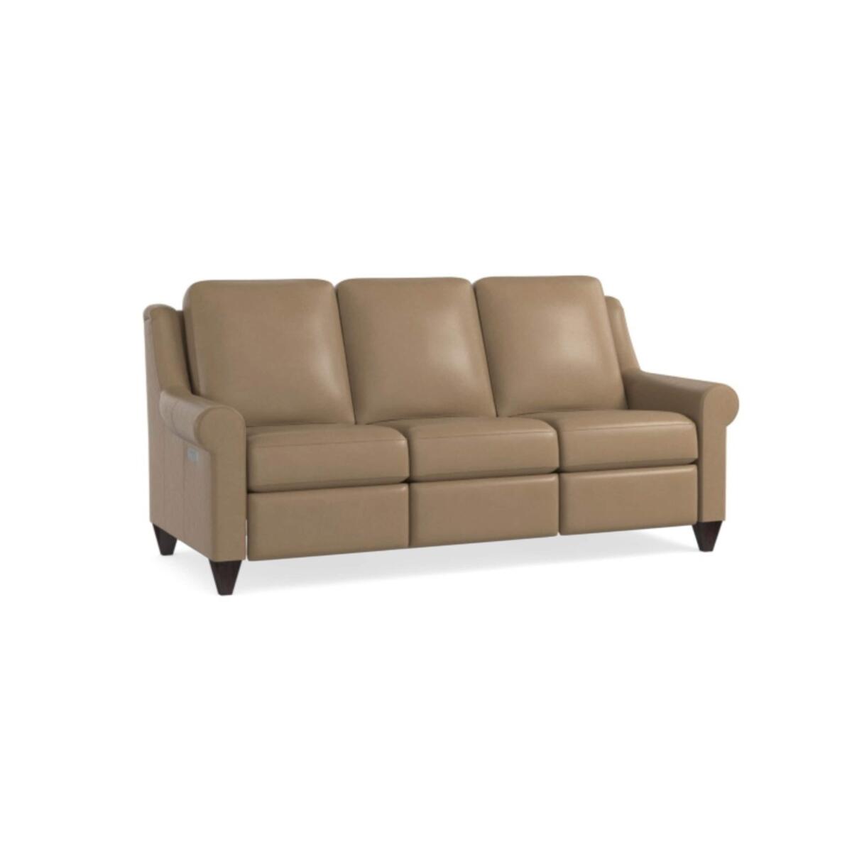 Benchmade Motion Reclining Leather Sock Arm Sofa Sofas Bassett Furniture 2