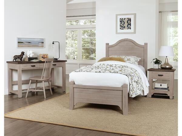 Bungalow Home Arched Bed Twin Dover Grey Two Tone - Image 2
