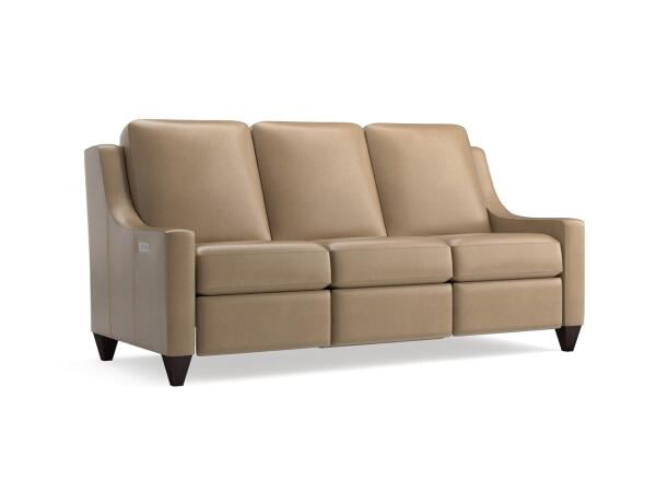Benchmade Motion Reclining Leather Slope Arm Sofa Sofas Bassett Furniture