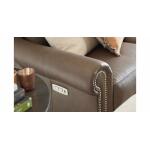 Benchmade Motion Reclining Leather Panel Arm Sofa - Image 5
