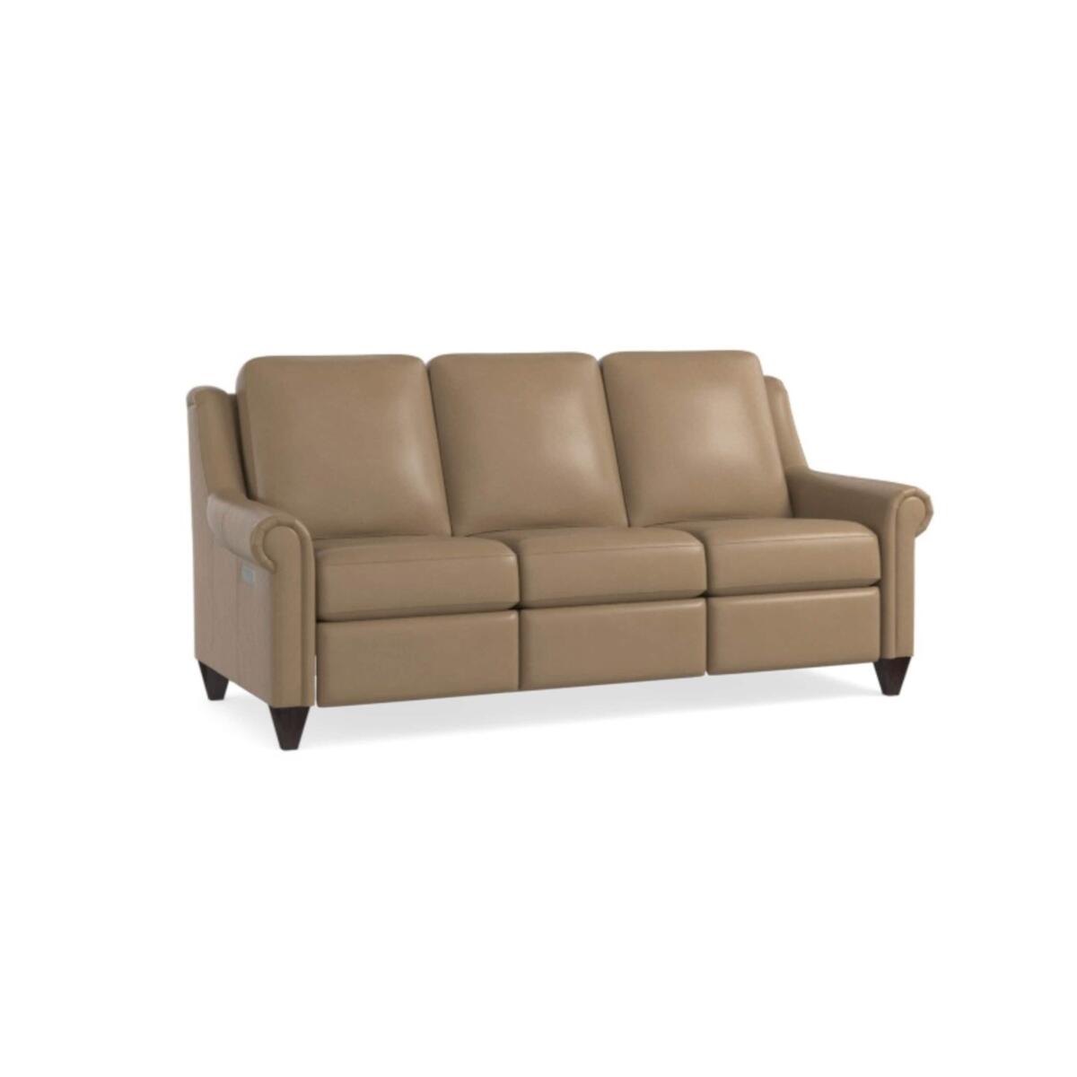 Benchmade Motion Reclining Leather Panel Arm Sofa Benchmade Motion Reclining Leather Panel Arm Sofa - Image 1