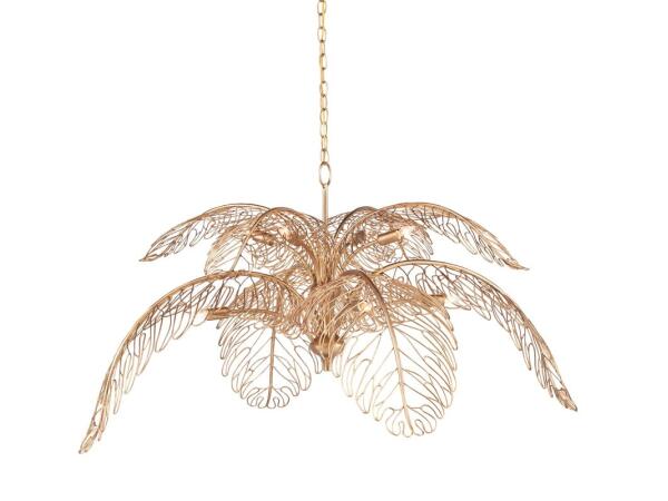 Taormina Brass Chandelier Lighting Currey & Company