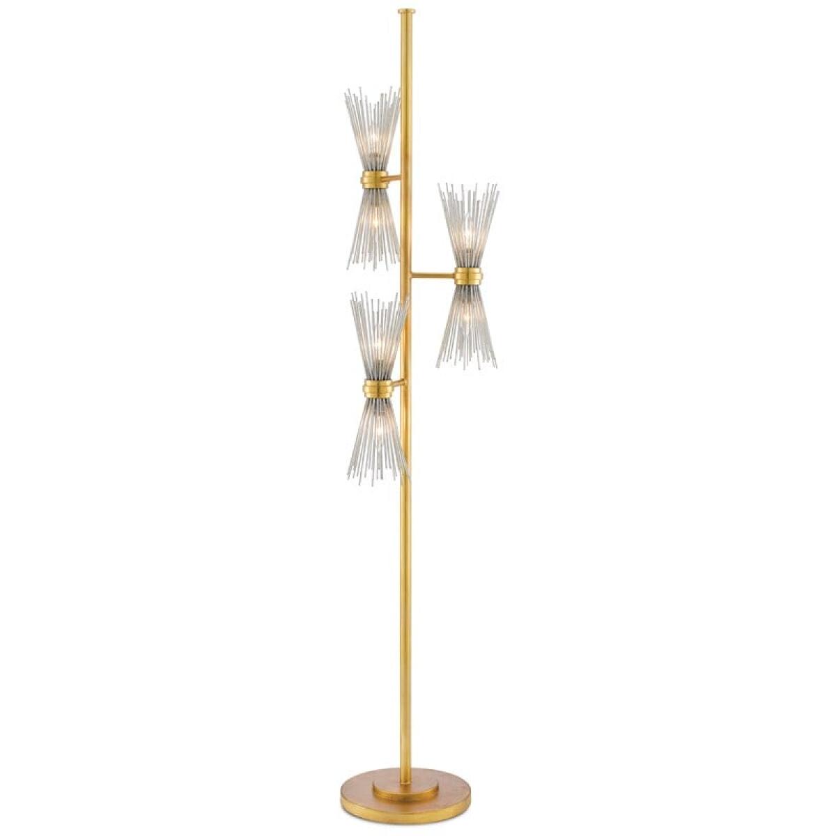 Novatude Gold Floor Lamp Lighting Currey & Company Novatude Gold Floor Lamp Lighting Currey & Company