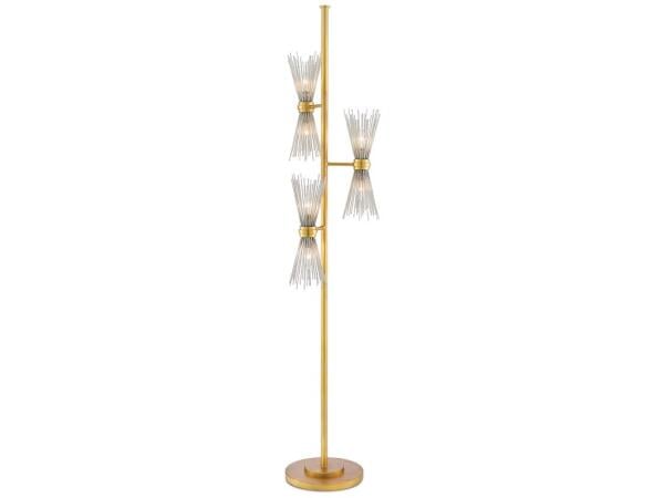 Novatude Gold Floor Lamp Lighting Currey & Company