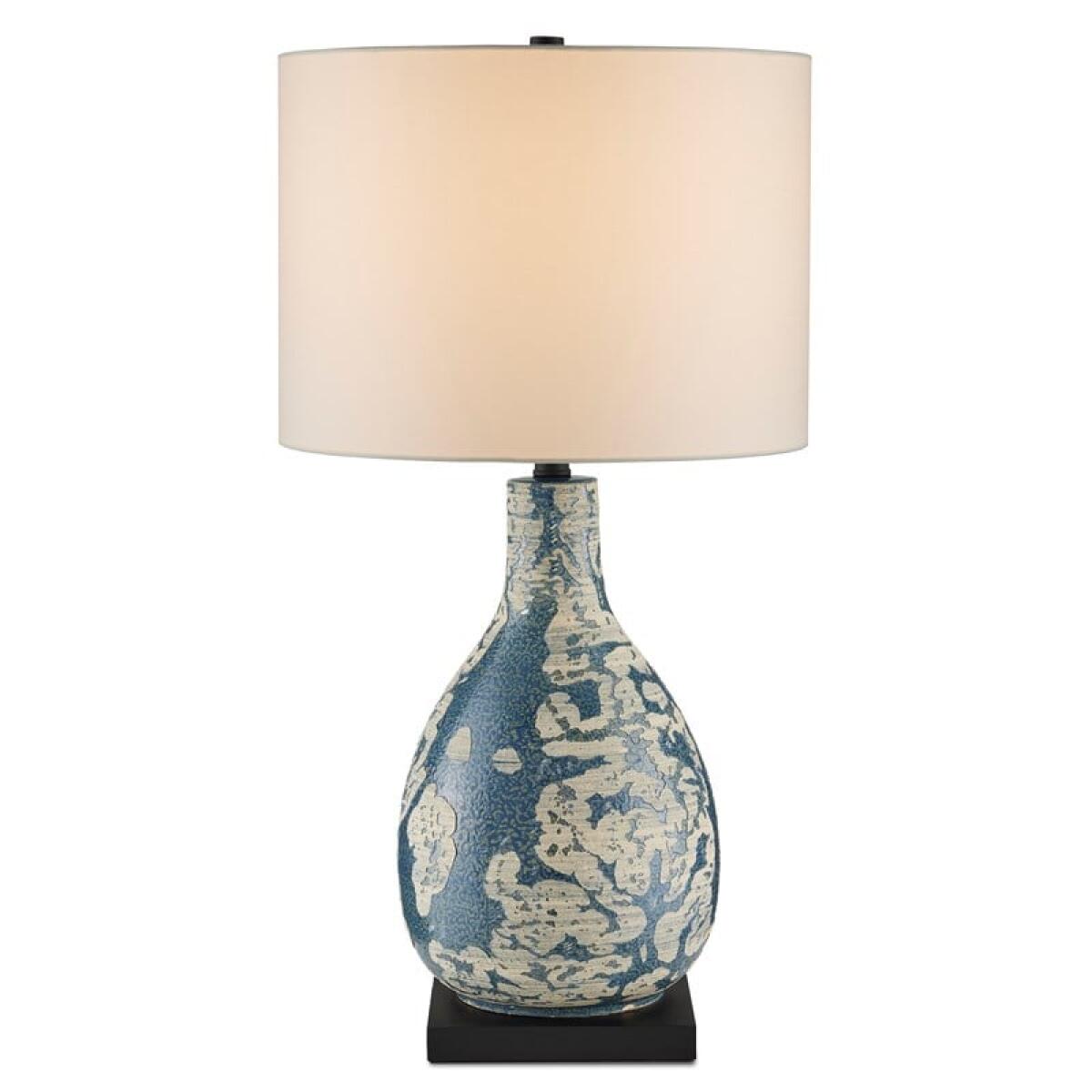 Ostracon Blue Table Lamp Lighting Currey & Company Ostracon Blue Table Lamp Lighting Currey & Company