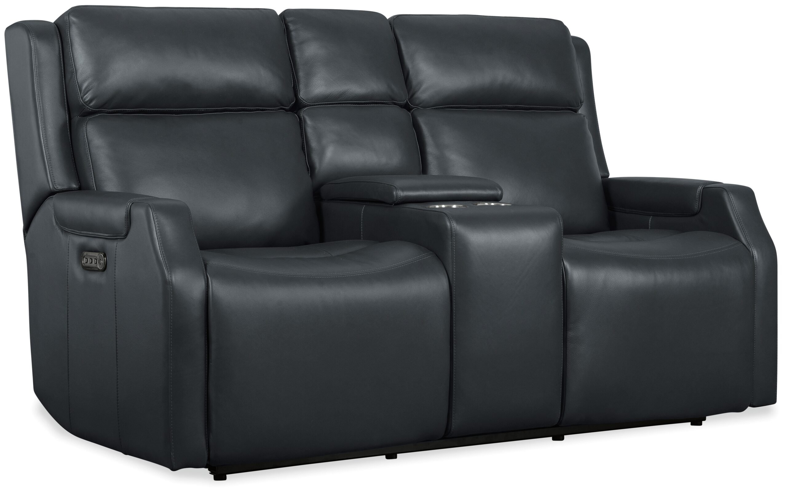 MS Living Room Nelson Zero Gravity Power Console Loveseat with Power Headrests and Lumbar