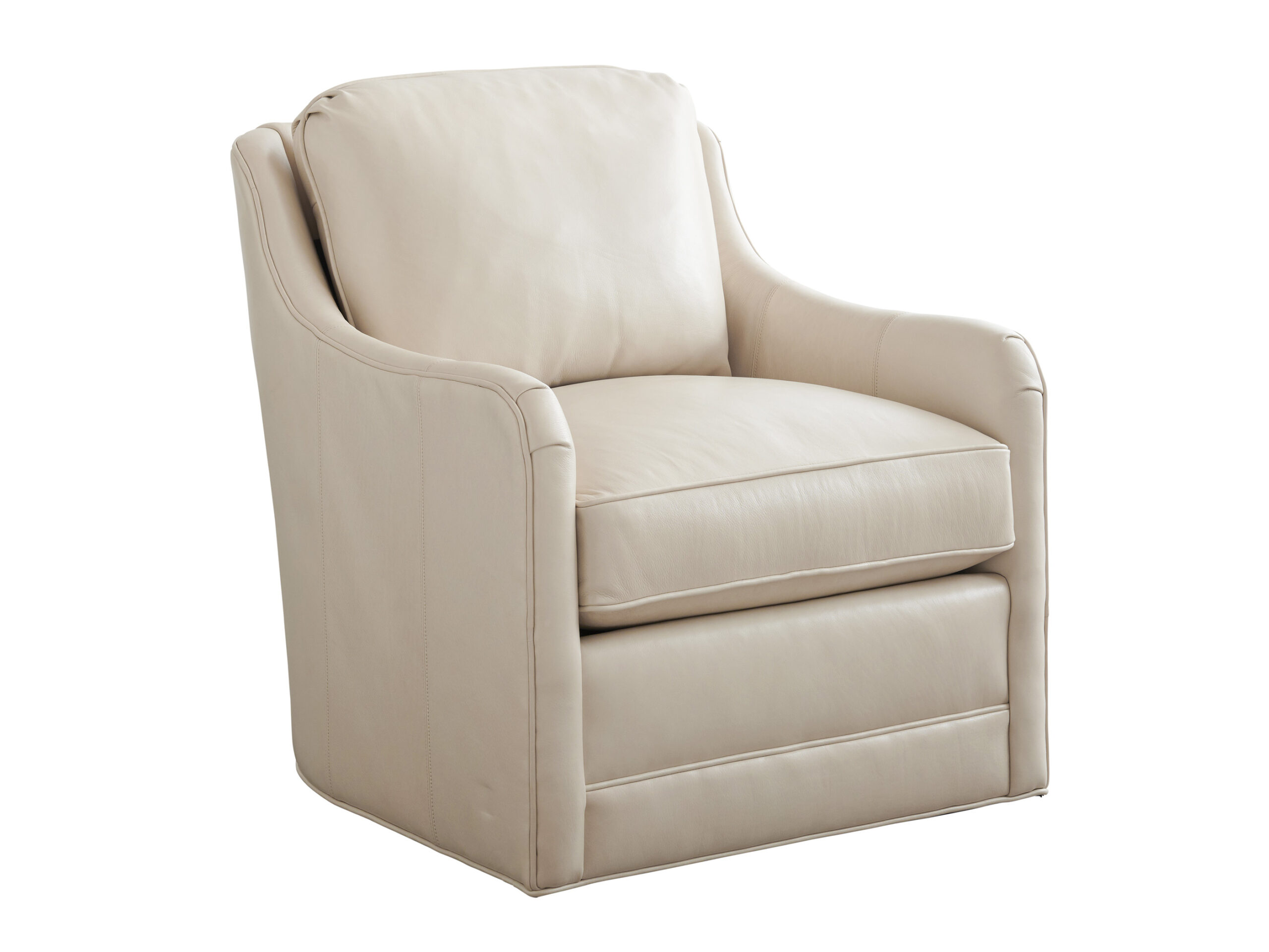 f99281723d2a90c0491b88fd26aa7815 Barclay Butera Upholstery Glenhaven Leather Swivel Chair LL5419-11SW - Image 1