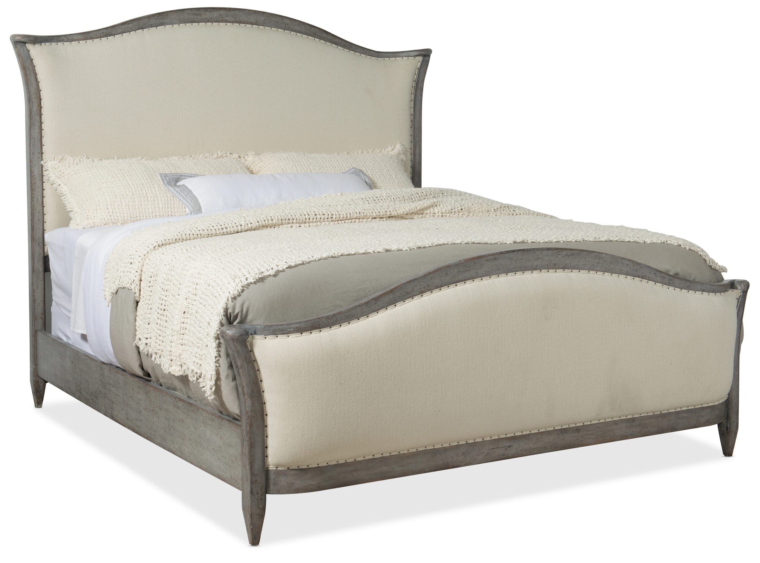 Ciao Bella Cal King Upholstered Bed- Speckled Gray